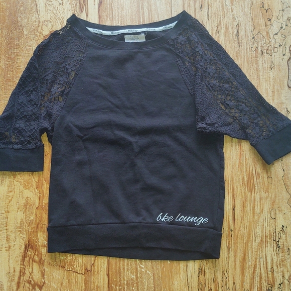 BKE Tops - Lace sleeve sweater